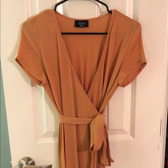 solid bardot wrap dress